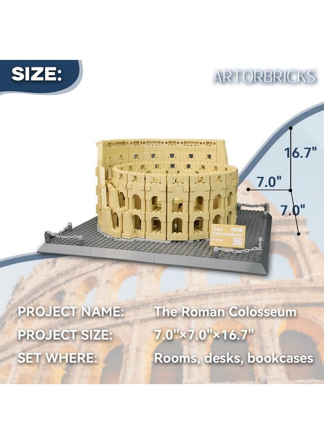 ARTORBRICKS ArtorBricks Architectural The Roman Colosseum Building Large Collection Building Set Model Kit and Gift for Adults(1758Pieces)  - Image 2