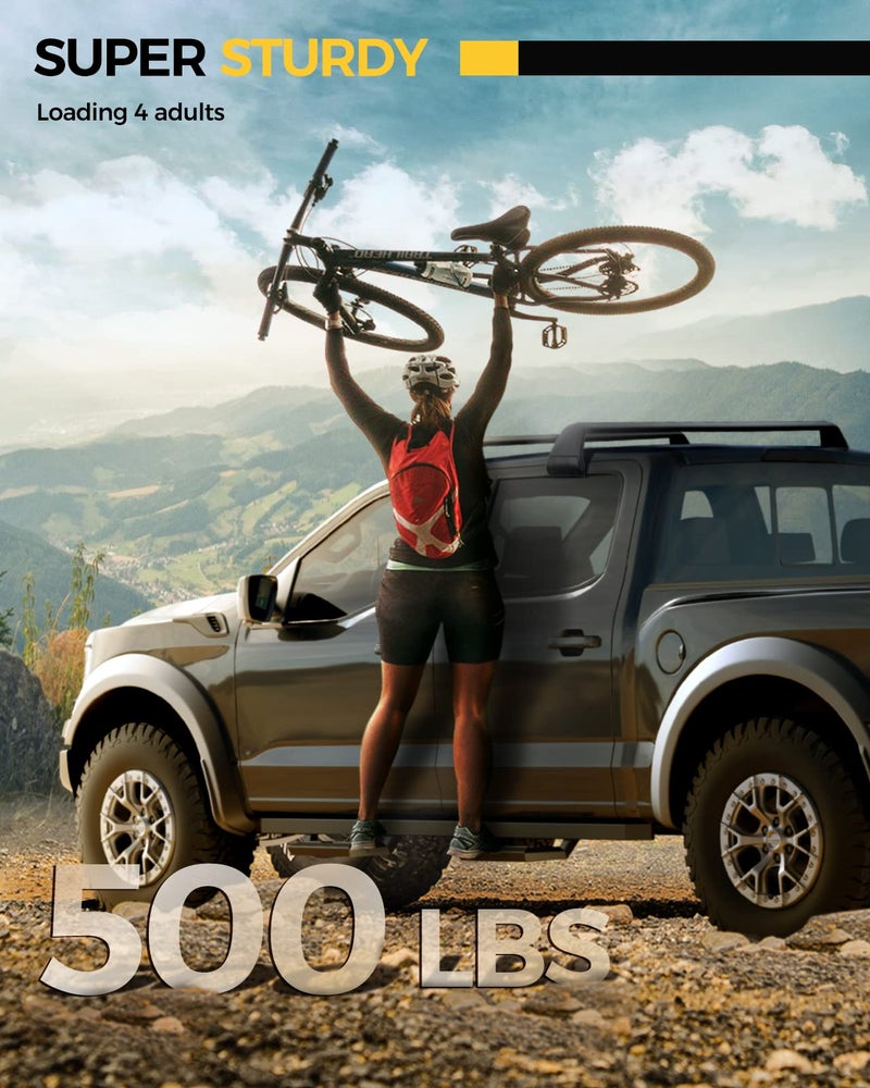 KYX ألواح جانبية بطول 6 بوصات من KYX تناسب دودج رام 1500 كرو كاب 2009-2018 و رام 2500/3500 2010-2022 (بما في ذلك رام 1500 كلاسيك 2019-2023) (أشرطة جانبية نيرف) مطلية بالبودرة السوداء الملمس - Image 4