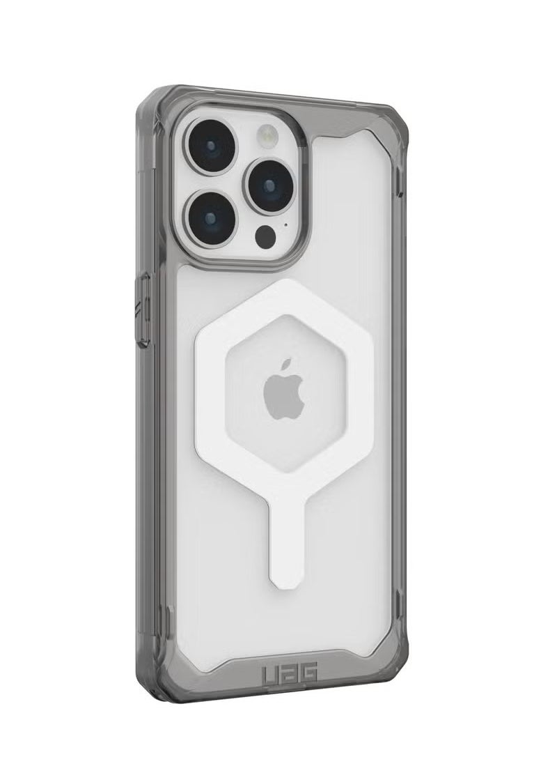 UAG - Case Compatible with iPhone 15 Pro Max Case Plyo Ash/White Built-in Magnet Compatible with MagSafe Charging Rugged Anti-Yellowing Transparent Clear Protective Cover - Image 1