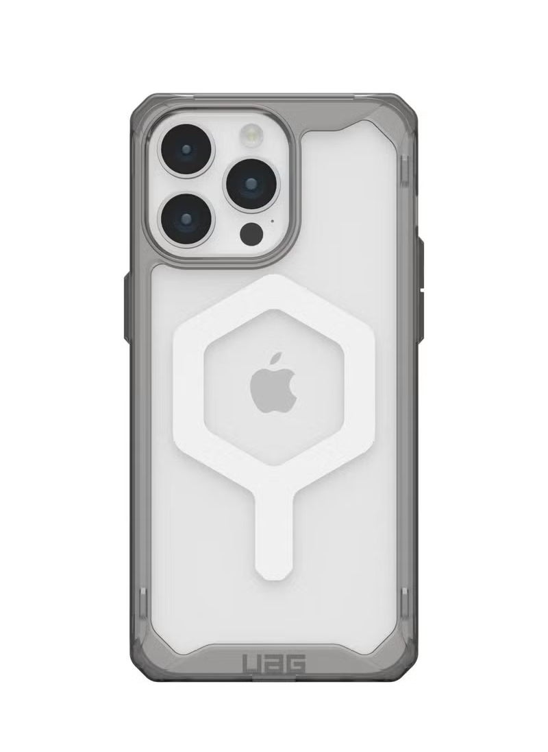UAG - Case Compatible with iPhone 15 Pro Max Case Plyo Ash/White Built-in Magnet Compatible with MagSafe Charging Rugged Anti-Yellowing Transparent Clear Protective Cover - Image 1