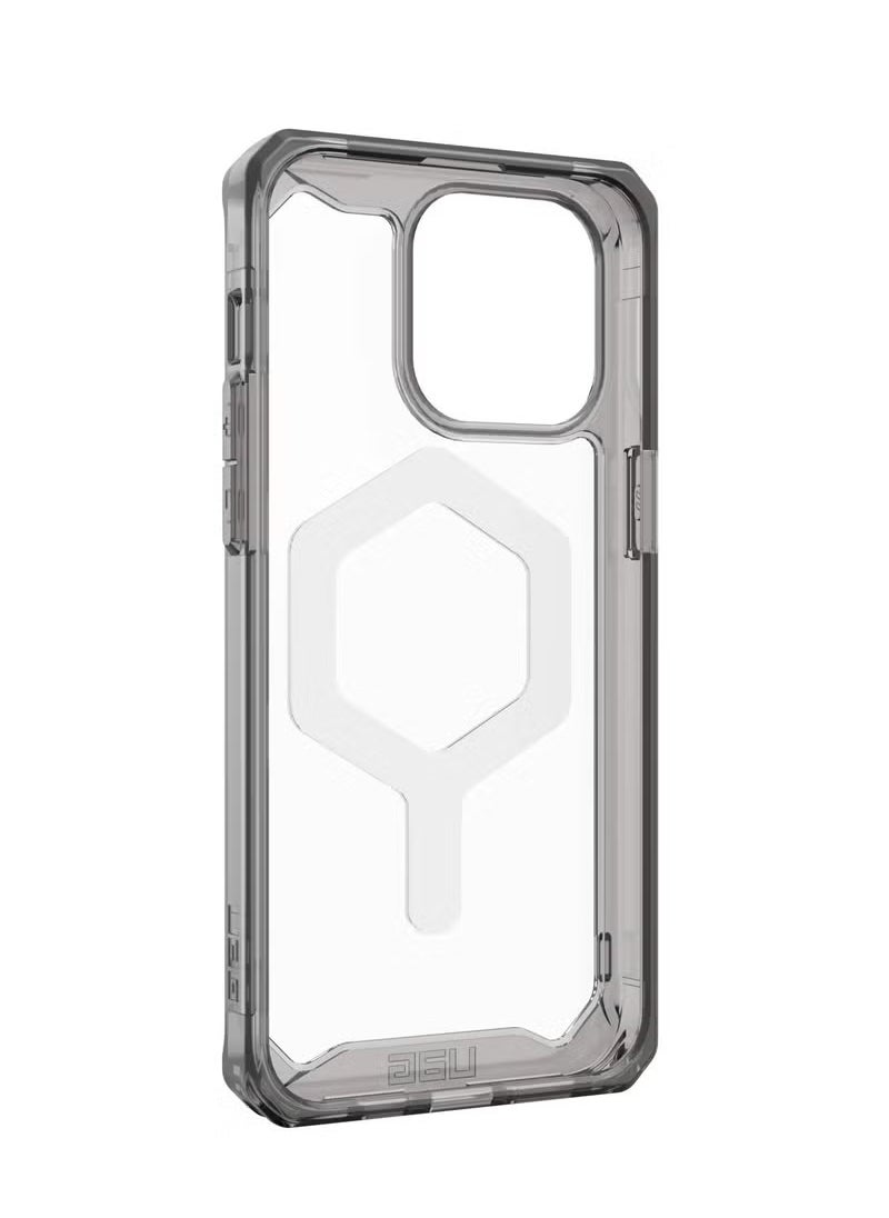UAG - Case Compatible with iPhone 15 Pro Max Case Plyo Ash/White Built-in Magnet Compatible with MagSafe Charging Rugged Anti-Yellowing Transparent Clear Protective Cover - Image 1