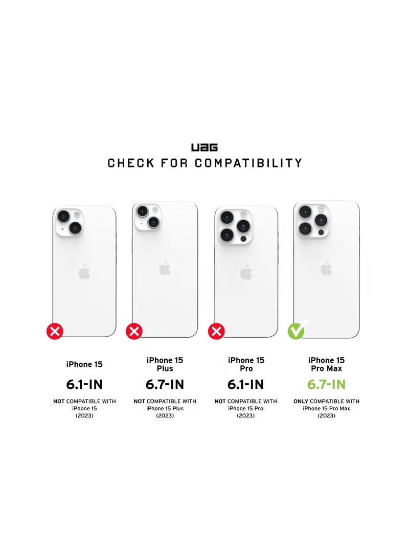 UAG - Case Compatible with iPhone 15 Pro Max Case Plyo Ash/White Built-in Magnet Compatible with MagSafe Charging Rugged Anti-Yellowing Transparent Clear Protective Cover - Image 1