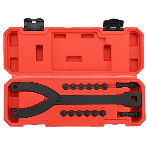 Acymner Variable Pin Spanner Wrench | 15PCS Adjustable Cylinder Spanner Wrench Set,1/2" Drive Ratchet Fan Clutch Pully Holder Wrench Tool Kit for Cars, Motorcycles - Image 1