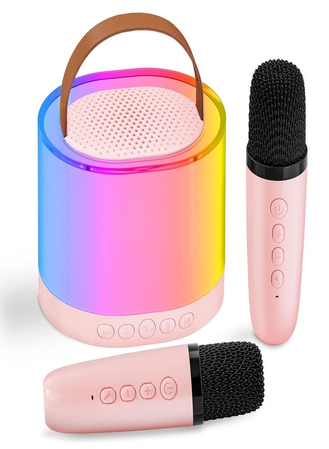 TECH LOGO ELECTRONICS Karaoke Speaker with Wireless Microphone RGB Lights with Changing Modes, 5 Voice Changing Effects Rechargeble Birthday Gifts for Girls & Boys (Cylinder Speaker) - Image 1