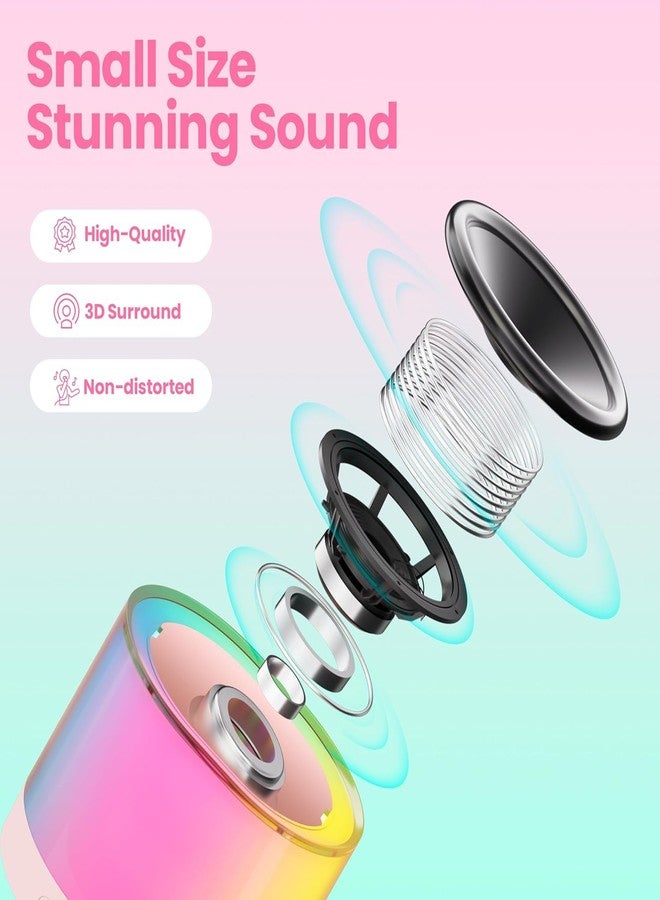 TECH LOGO ELECTRONICS Karaoke Speaker with Wireless Microphone RGB Lights with Changing Modes, 5 Voice Changing Effects Rechargeble Birthday Gifts for Girls & Boys (Cylinder Speaker) - Image 3