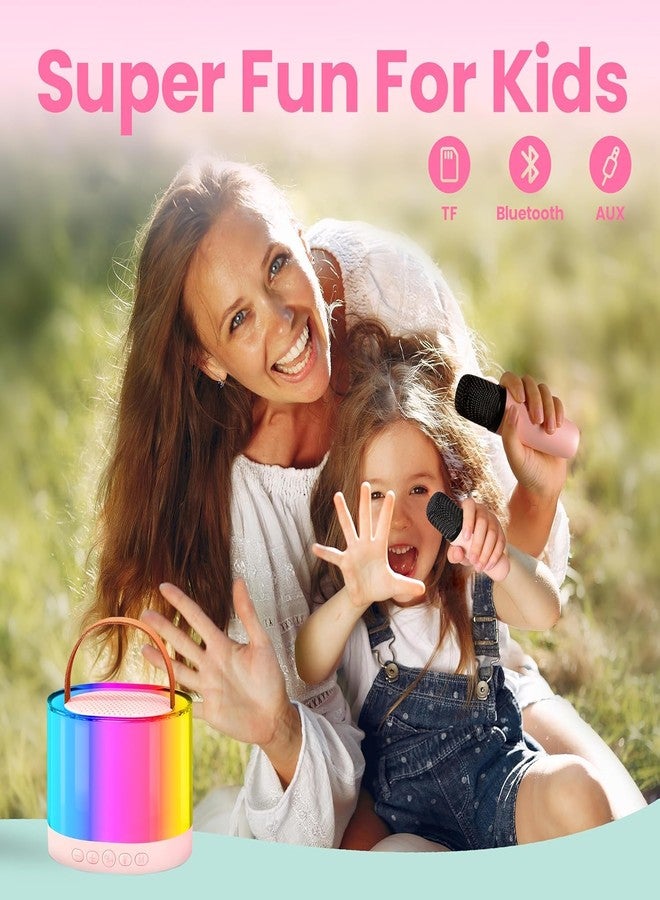 TECH LOGO ELECTRONICS Karaoke Speaker with Wireless Microphone RGB Lights with Changing Modes, 5 Voice Changing Effects Rechargeble Birthday Gifts for Girls & Boys (Cylinder Speaker) - Image 5