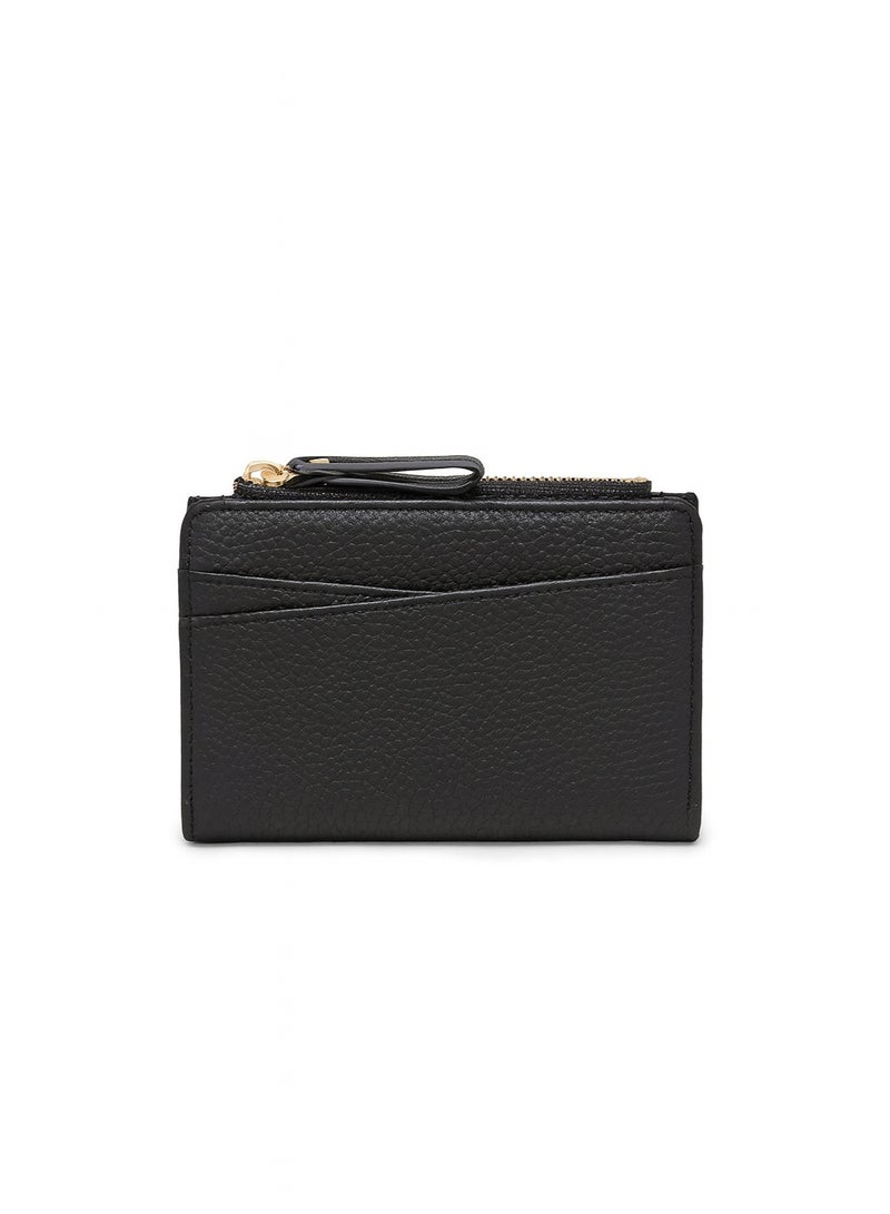 Women’s Compact Soft PU Leather Wallet – Black - Image 1