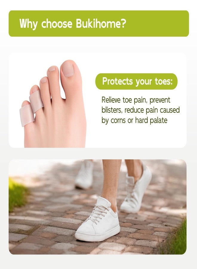 Bukihome Silicone Toe Protectors – Silicone Open Pinky Toe Sleeves for Hammer Toes, Corns, Calluses, Blisters – Soft Gel Protector Toe Cushions for Pain Relief - 24 Count - Image 3
