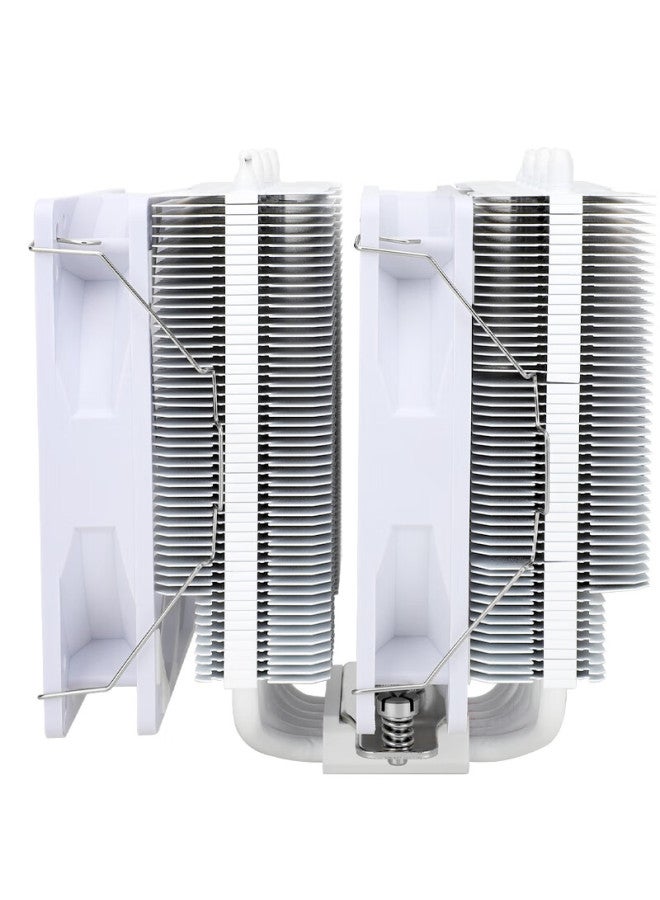 Thermalright مبرد هواء ثيرمالرايت بييرليس أسيassin 120 Se أبيض Argb مزدوج البرج مع 6 أنابيب حرارية، Pa120 Se أبيض Argb - Image 4