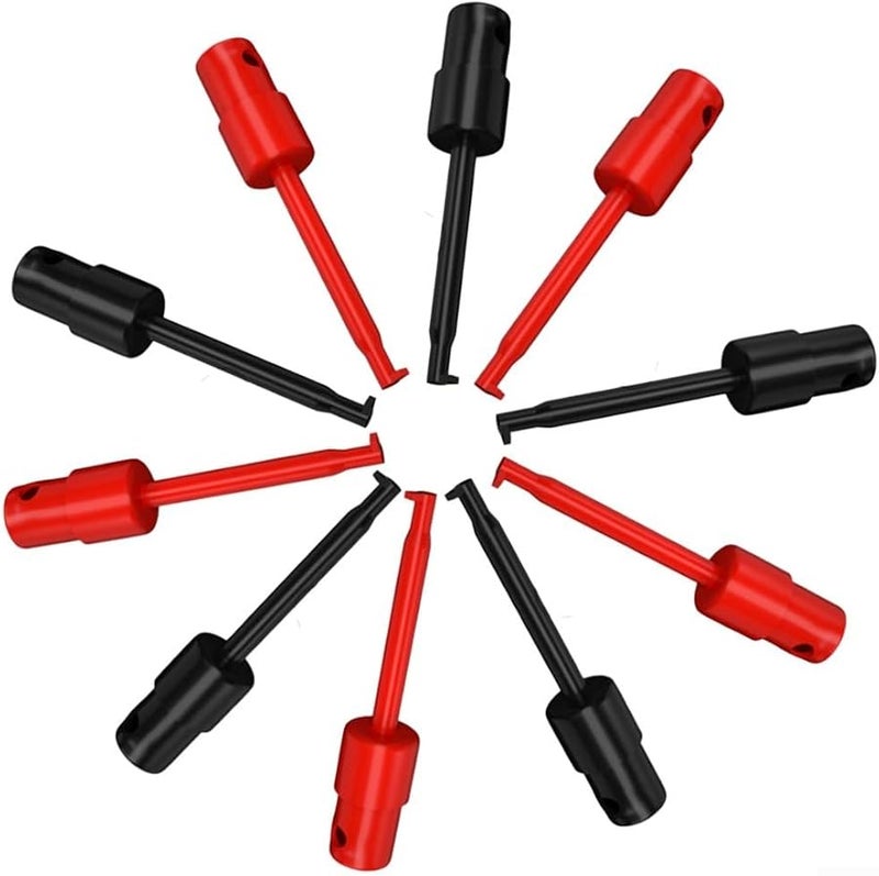 Brand Name 10PCS Mini SMD IC Test Hook Clips Grabber Probes Red Black ABS Case - Image 1