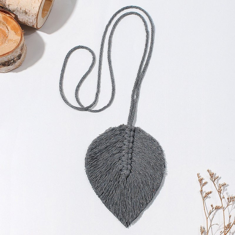 Bohemian Woven Curtain Tiebacks - Simple Tassel Leaf Wood Bead Decorative Curtain Accessories