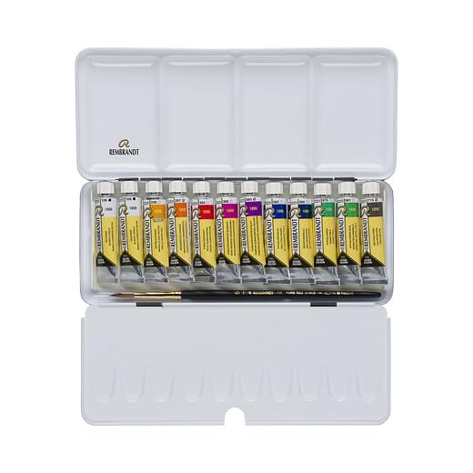 REMBRANDT Watercolour Metal tin Set Opaque White Mixing Colour Selection | 12 x 10 ml Tubes - Image 2