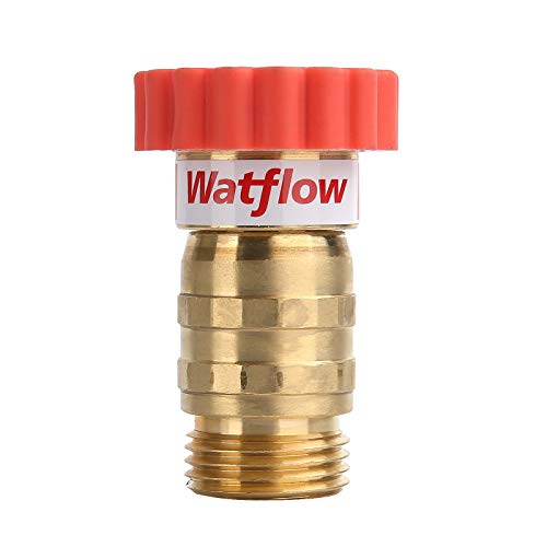 Watflow Lead-Free Brass, Water Pressure Regulator, Garden Hose Pressure Regulator, Pressure Reducer For Camper, Trailer, RV, Garden, Plumbing System, 40-50 psi, 3/4"Hose - Image 1