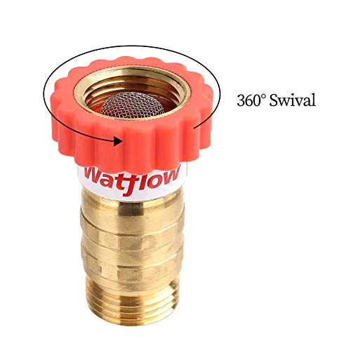 Watflow Lead-Free Brass, Water Pressure Regulator, Garden Hose Pressure Regulator, Pressure Reducer For Camper, Trailer, RV, Garden, Plumbing System, 40-50 psi, 3/4"Hose - Image 4