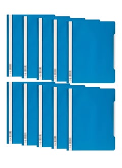 10-Piece Clear View Folder Blue