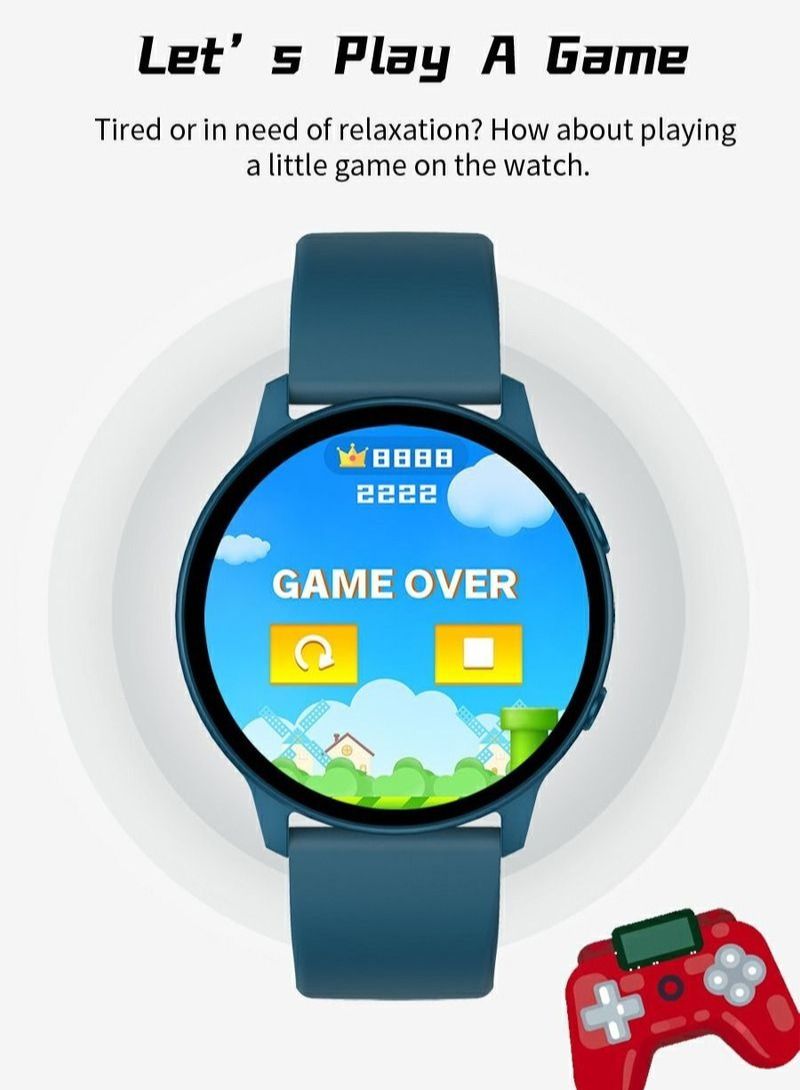 NIBEMINENT Fitness Tracker with Heart Rate Monitor Sleep Tracker IP68 Blue - Image 5