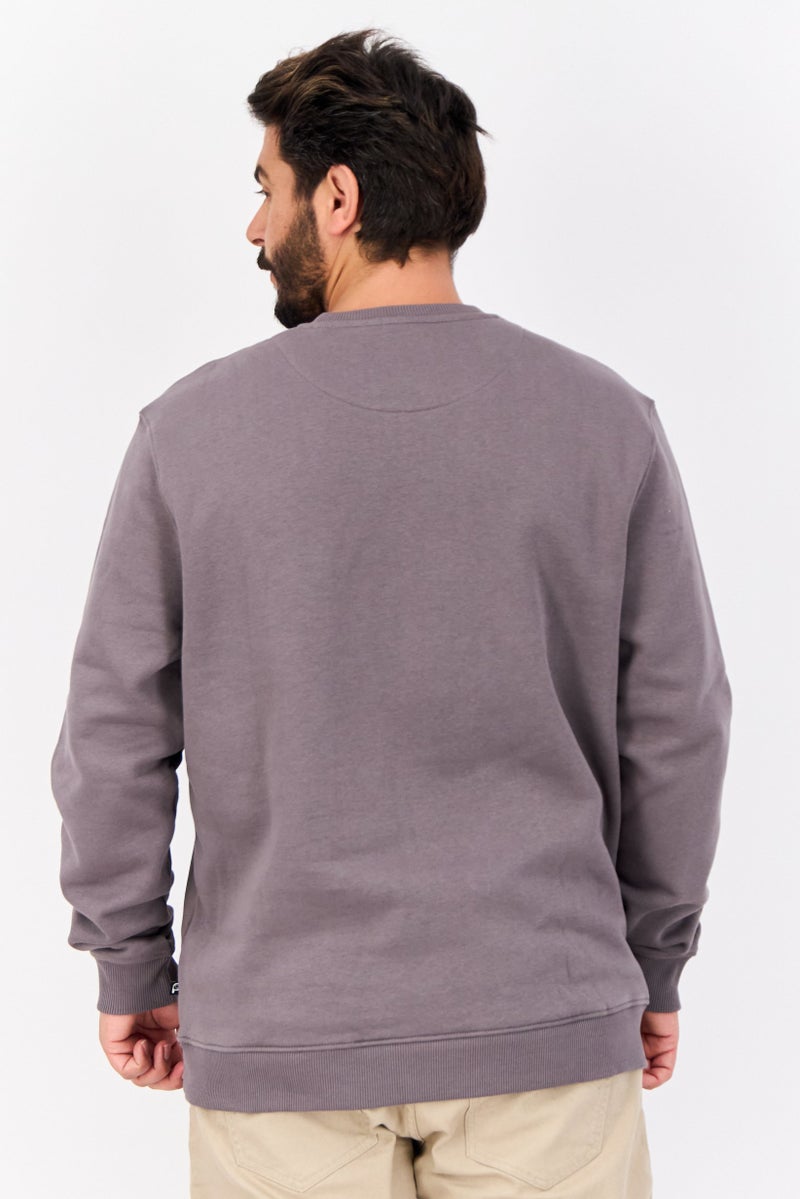 Penfield سويت شيرت رجالي بأكمام طويلة وياقة دائرية بشعار العلامة التجارية، رمادي - Image 3