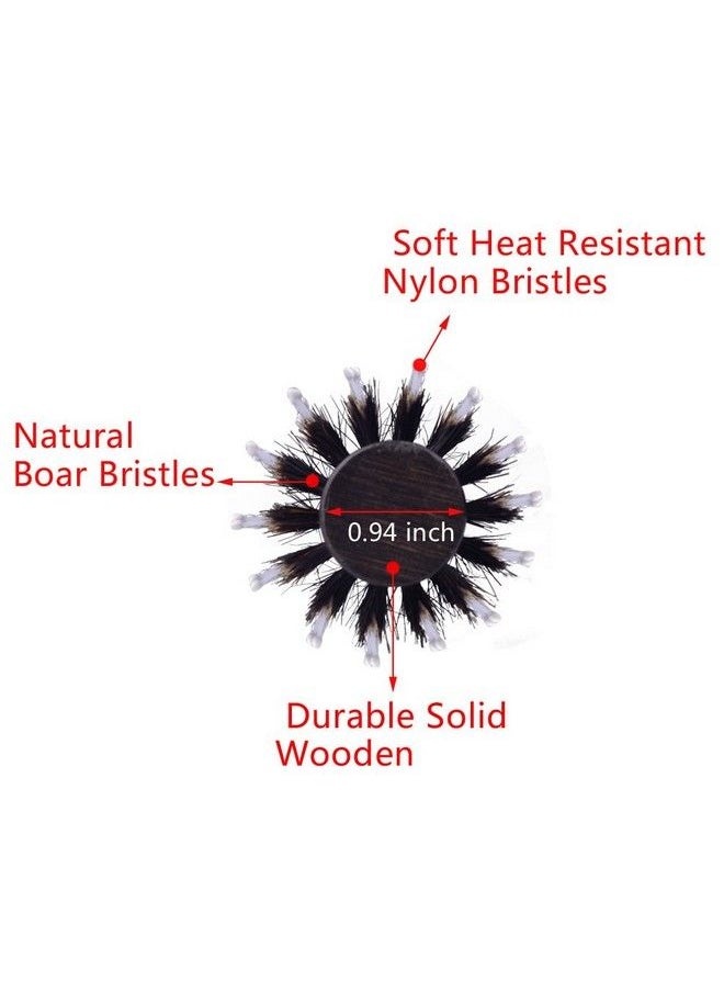 Perfehair Boar Bristles Round Hair Brush For Blow Drying Styling Professional Wooden Barrel Hairbrush  - Image 4