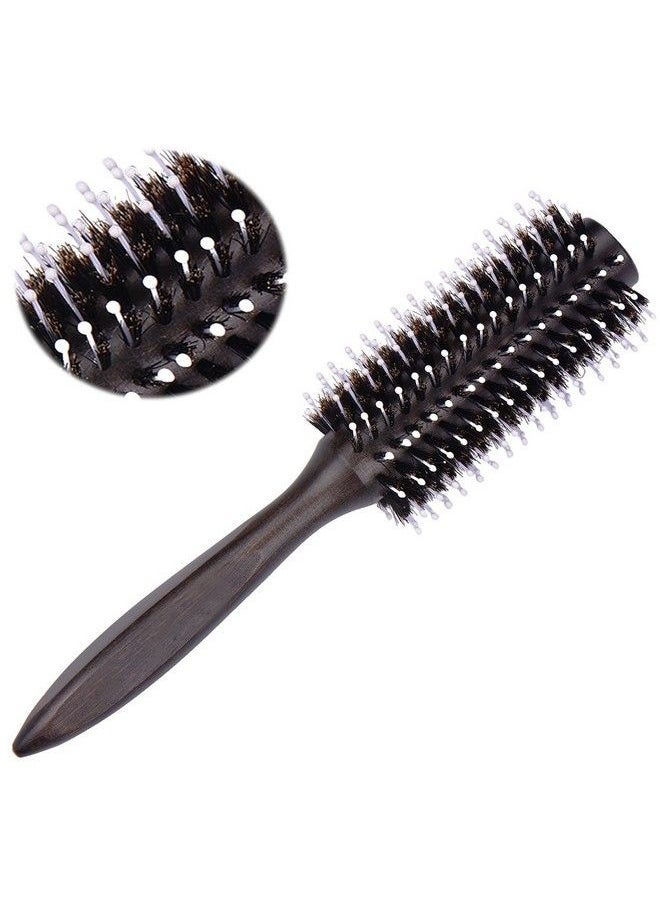 Perfehair Boar Bristles Round Hair Brush For Blow Drying Styling Professional Wooden Barrel Hairbrush  - Image 5