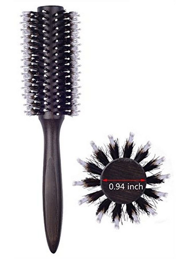 Perfehair Boar Bristles Round Hair Brush For Blow Drying Styling Professional Wooden Barrel Hairbrush  - Image 2
