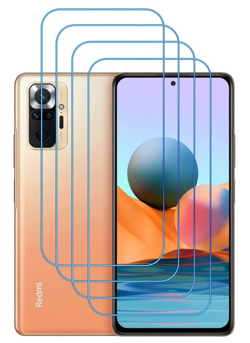ACLIX 4 Pieces Antistatic ESD Dustproof Premium Quality High Definition Clear Tempered Glass Screen Protector Designed For Xiaomi Redmi Note 10 Pro - Image 1