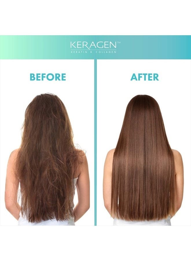 KERAGEN - Keragen - Brazilian Keratin Smoothing Treatment, Blowout Straightening System for Dry and Damaged Hair, Formaldehyde Free, 32 Oz - Eliminate Curls and Frizz, Fine to Medium Hair - Image 1
