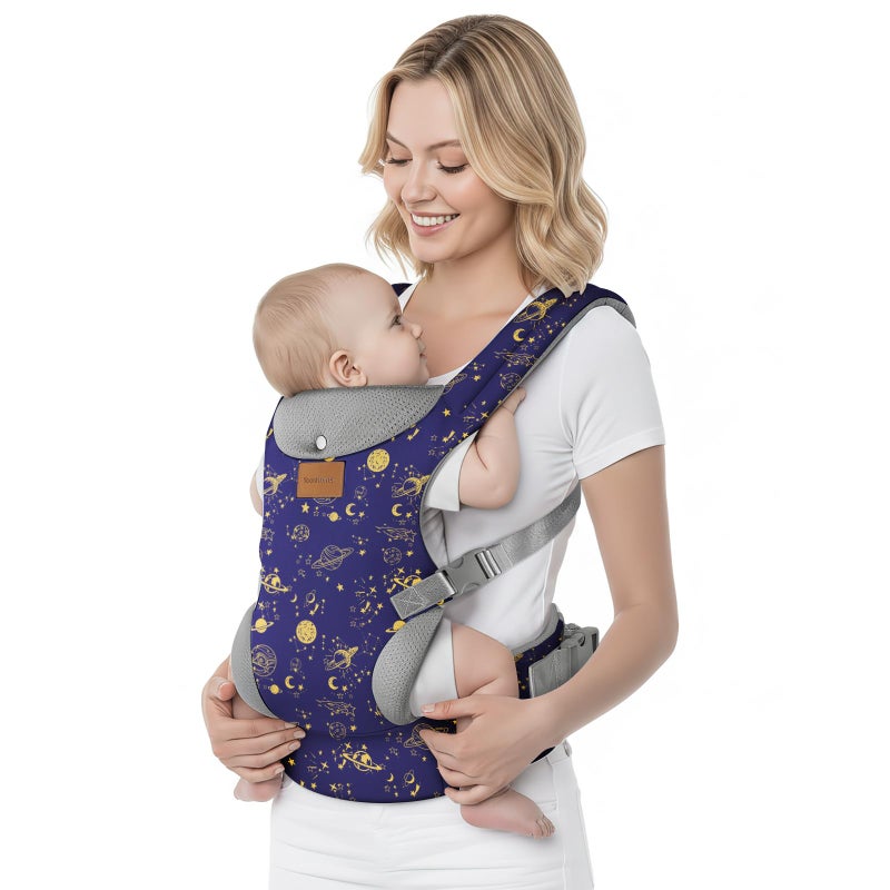 YooxArmor Baby Carrier Ergonomic Adjustable Toddler Carriers for 733 Lbs Cozy Lightweight Infant Carrier with Neck Support Baby Chest Carriers with Lumbar Support for Parents 436 Months - Image 2