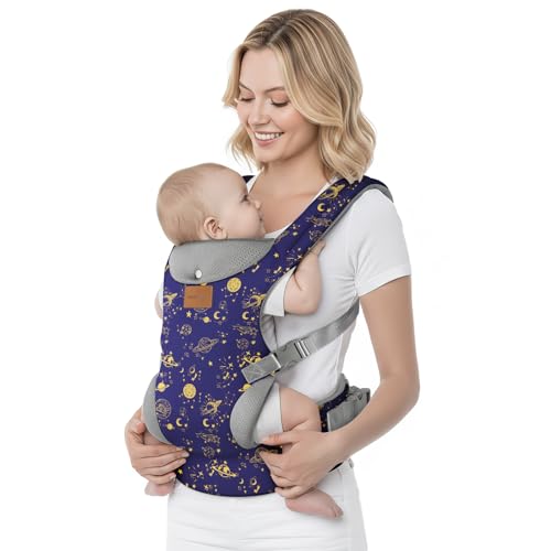 YooxArmor Baby Carrier Ergonomic Adjustable Toddler Carriers for 733 Lbs Cozy Lightweight Infant Carrier with Neck Support Baby Chest Carriers with Lumbar Support for Parents 436 Months - Image 1