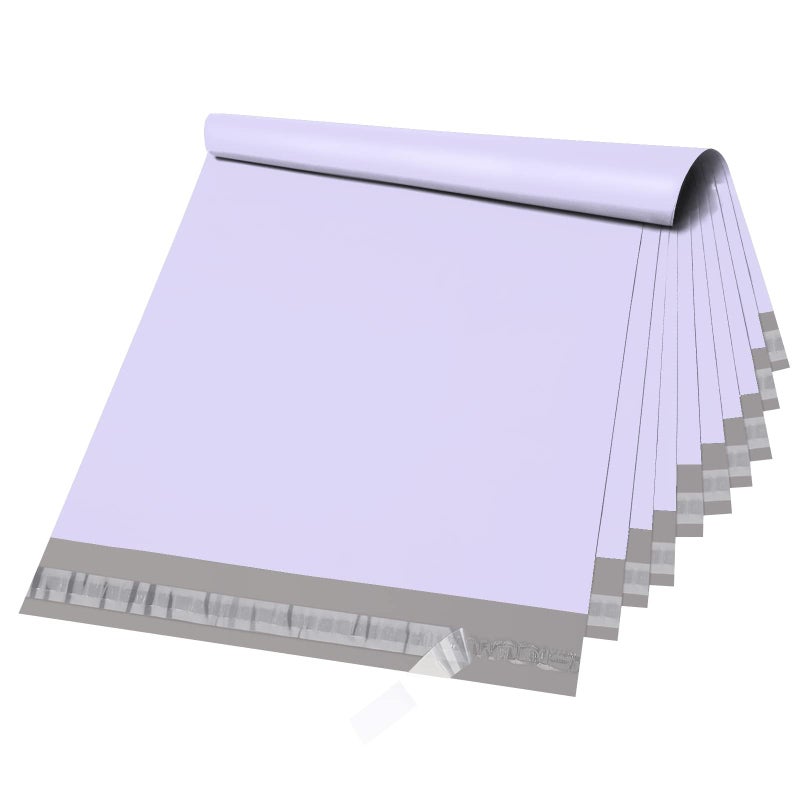 Metronic Large Poly Mailers 14.5x19 50PC, Waterproof Shipping Bags for Clothing, Tear-resistant Mailers Poly Bags for Small Business Suppliers, Strong Ahensive Self Seal Mailing Bags in Lilac Purple - Image 1