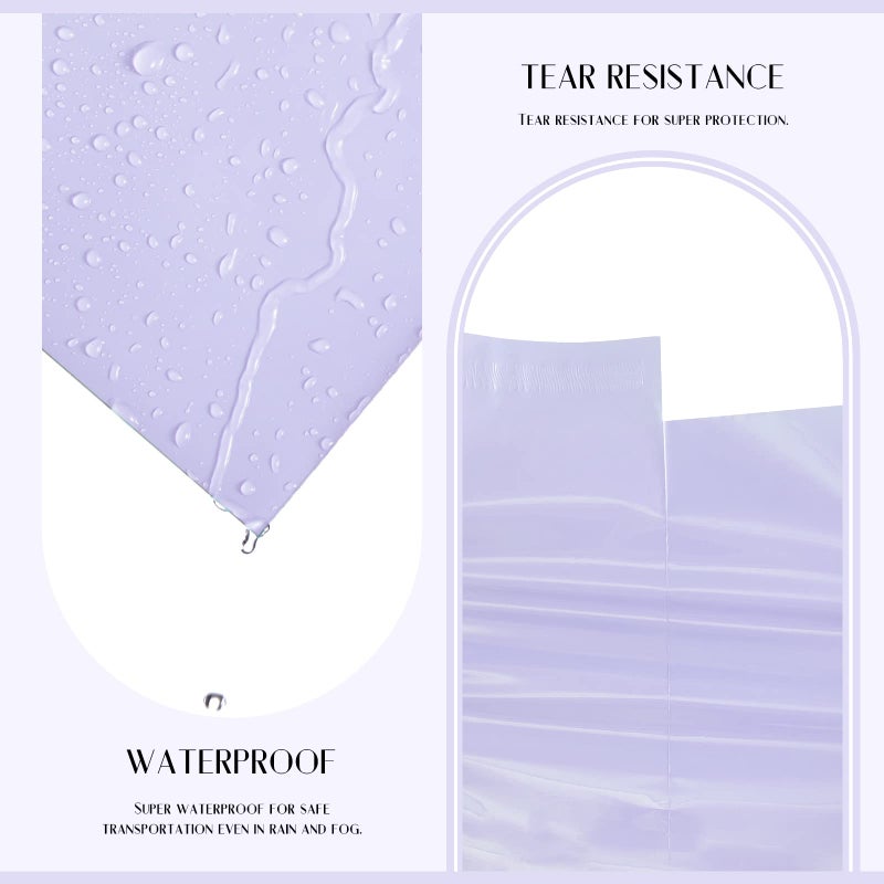 Metronic Large Poly Mailers 14.5x19 50PC, Waterproof Shipping Bags for Clothing, Tear-resistant Mailers Poly Bags for Small Business Suppliers, Strong Ahensive Self Seal Mailing Bags in Lilac Purple - Image 3