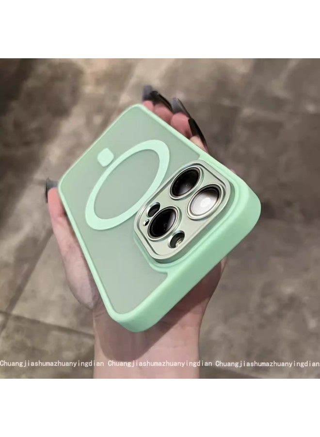 Gold Shield Fine Hole Lens Protection Mirror For IPhone16 Skin Sense Apple 14Promax Magnetic Mobile Phone Case-color:Light Green -Applicable Models:iPhone16PRO MAX