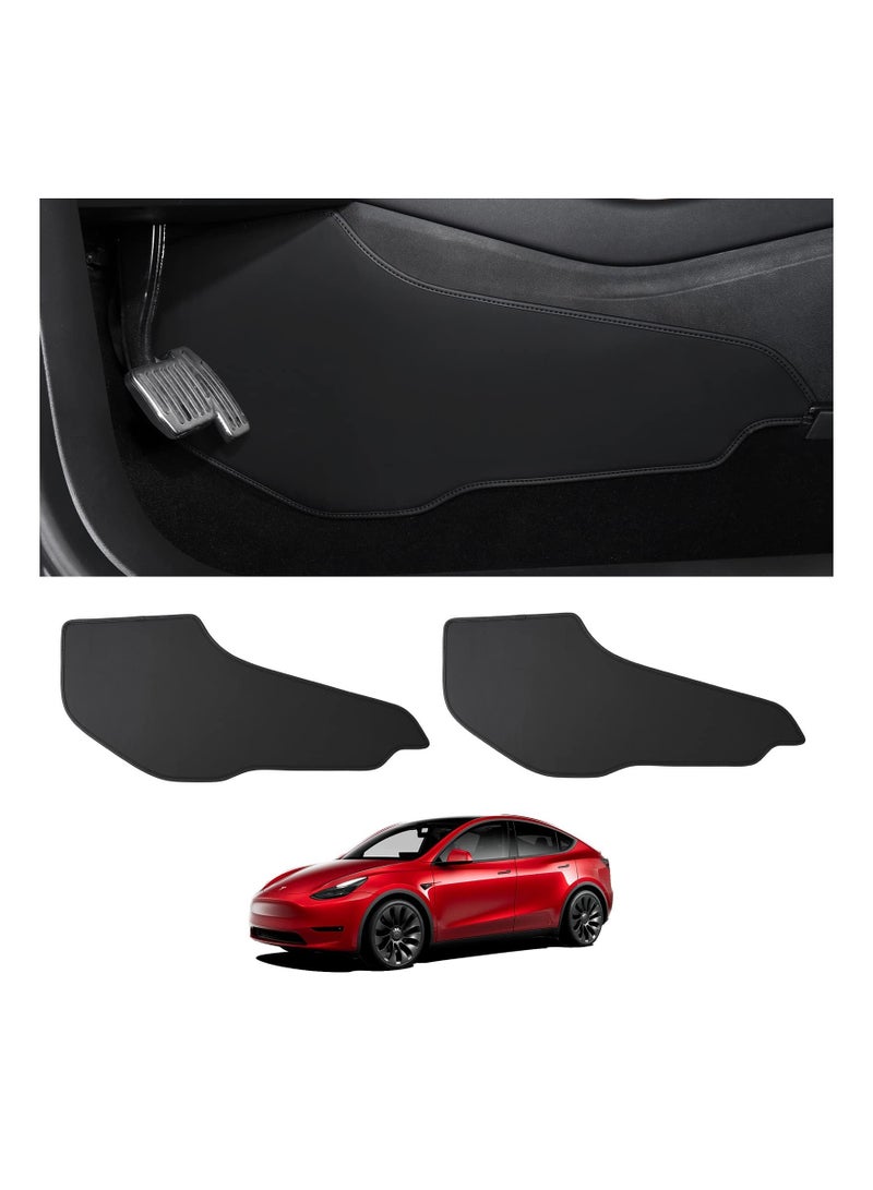 Y&D 2PCS Side Anti-Kick Mats for Tesla Model 3 2017-2023, Leather Pad Pads Interior Accessories Center Console Scratch Resistant Waterproof  - Image 1