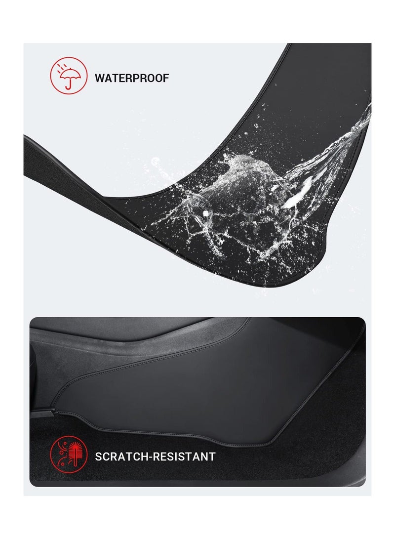 Y&D 2PCS Side Anti-Kick Mats for Tesla Model 3 2017-2023, Leather Pad Pads Interior Accessories Center Console Scratch Resistant Waterproof  - Image 3