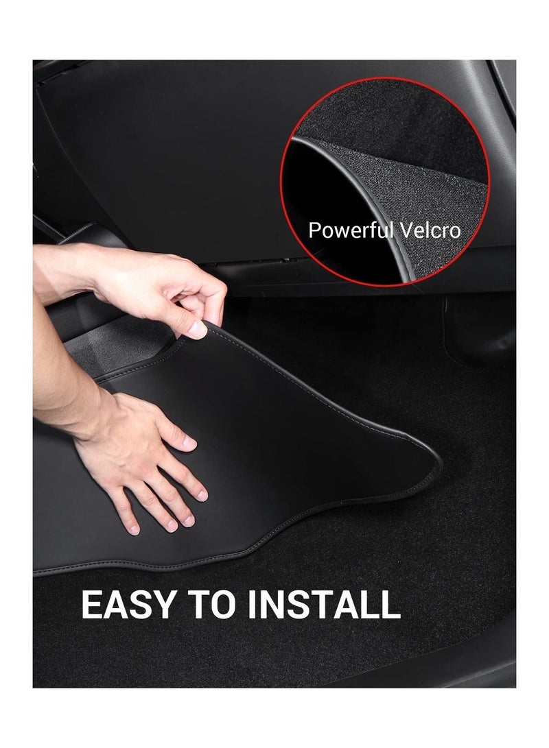 Y&D 2PCS Side Anti-Kick Mats for Tesla Model 3 2017-2023, Leather Pad Pads Interior Accessories Center Console Scratch Resistant Waterproof  - Image 5