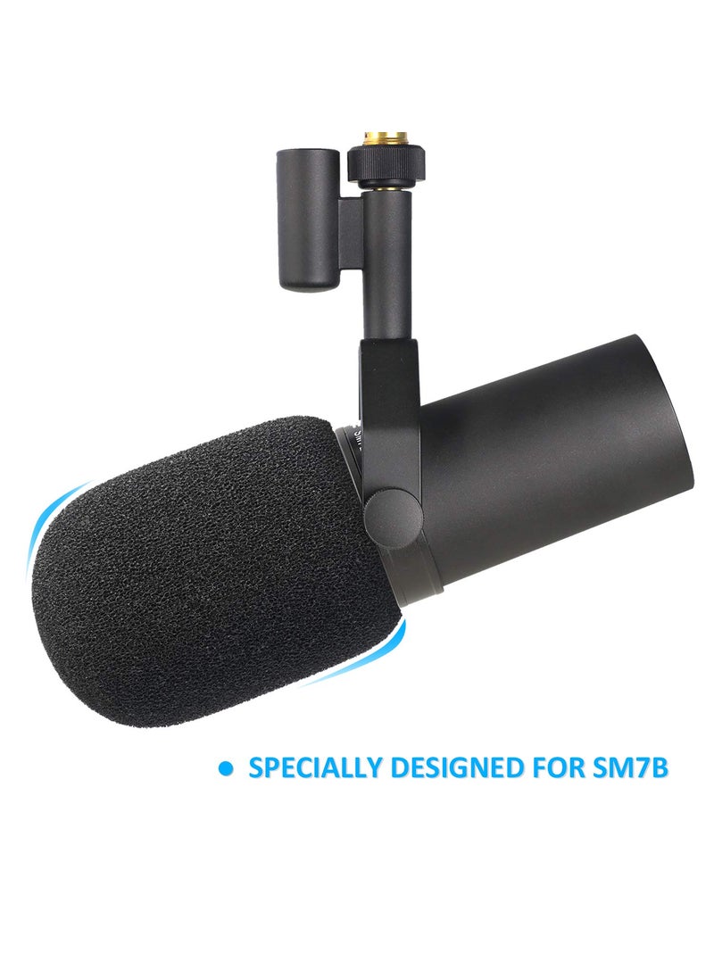 YOUSHARES YOUSHARES SM7B Pop Filter for Shure SM7B Mic, SM7B Windscreen Compatible with Shure SM7B Dynamic Vocal Microphone. RK345 and A7WS windscreen Replacement  - Image 2