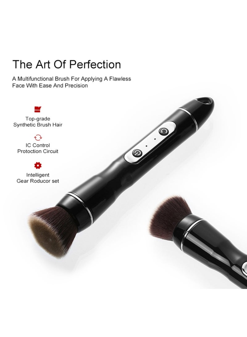 فرشاة مكياج كهربائية يدوية، فرشاة أساس صغيرة، أداة تطبيق قناع الوجه، طقم فرشاة بودرة حرة، فرشاة مسطحة - Image 3