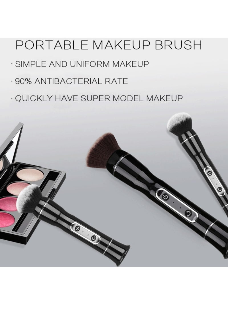 فرشاة مكياج كهربائية يدوية، فرشاة أساس صغيرة، أداة تطبيق قناع الوجه، طقم فرشاة بودرة حرة، فرشاة مسطحة - Image 2