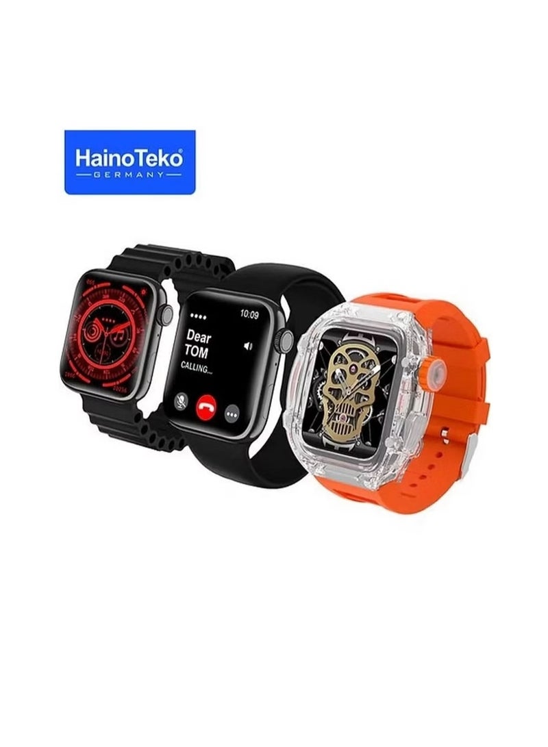 Haino Teko Smart Watch Richard M9 With 3 Silicone Strap And Cover Case And Wireless Charging - Image 1