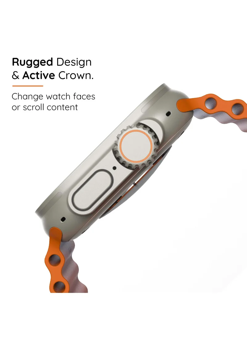 Pebble Cosmos Engage 1.95" Smartwatch for Men and Women, IPS Display, Always On, Wireless Charging, AI Voice Assistant - Salamander Orange