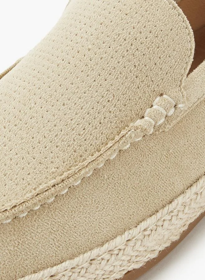 Peppermint BEIGE Men Textured Espadrille Loafers for Men | Best Price UAE