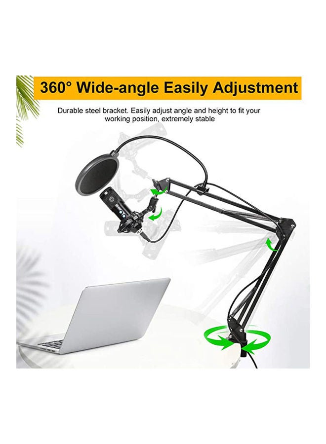 DUSALA Professional Studio Broadcasting Recording Condenser Microphone Set ANY0055 Black - Image 3