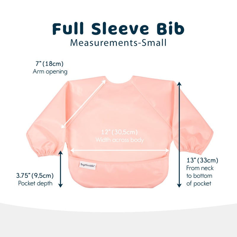 Tiny Twinkle Long Sleeve Bib for Babies & Toddlers | 2-Pack Waterproof Smock Bib for Eating | Machine Washable & Mess-Proof Feeding Essentials | Newborn Shower Gift (Peach Terracotta,6â€“24M) - Image 4