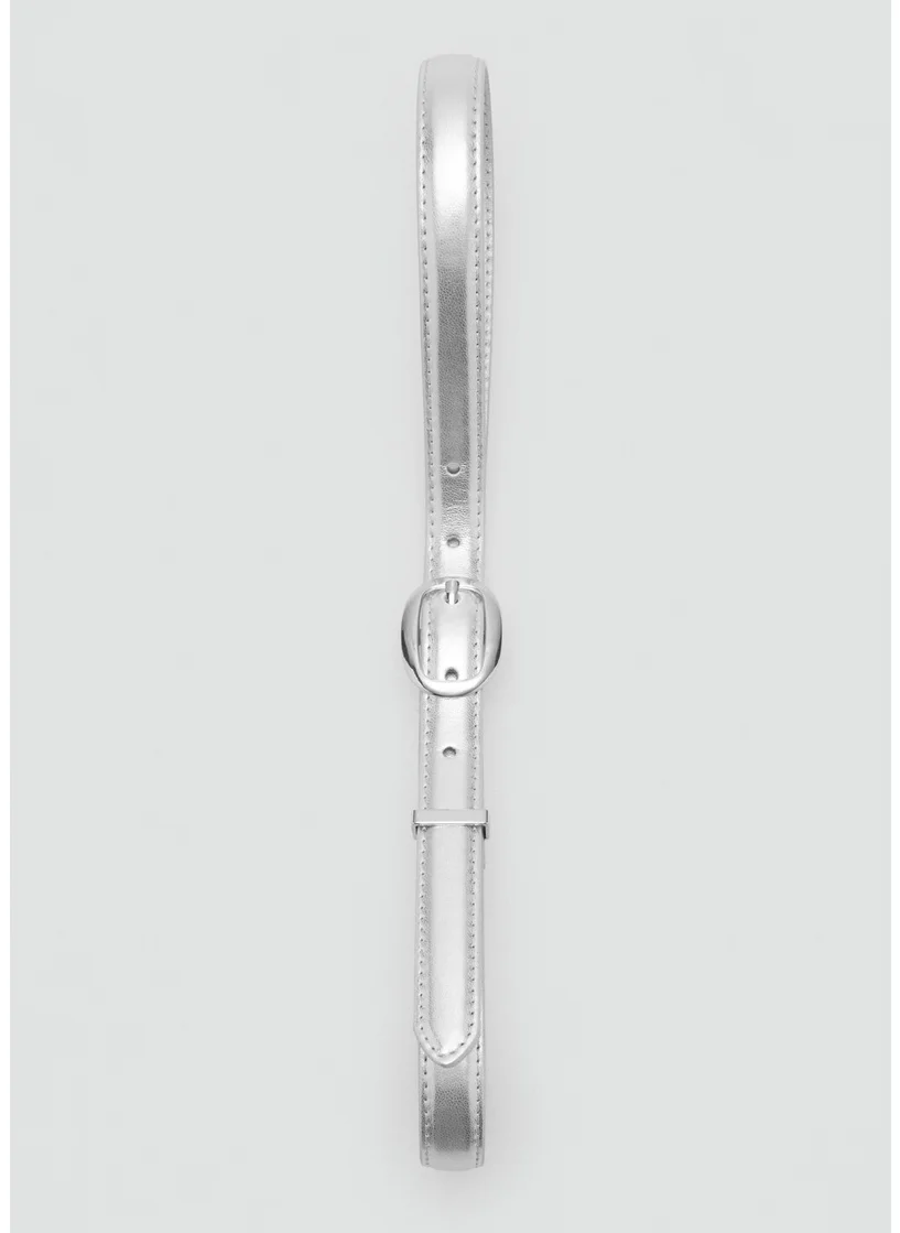 مانجو Metallic Belt With Oval Buckle