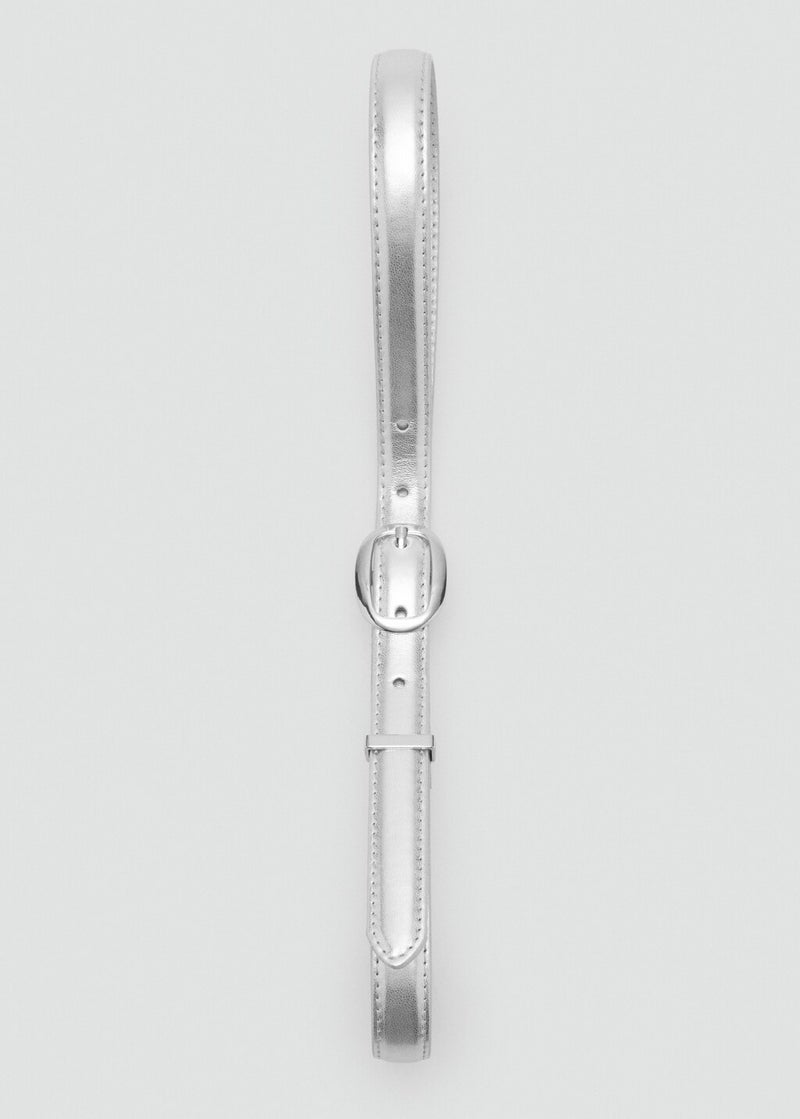 MANGO Metallic Belt With Oval Buckle  - Image 2