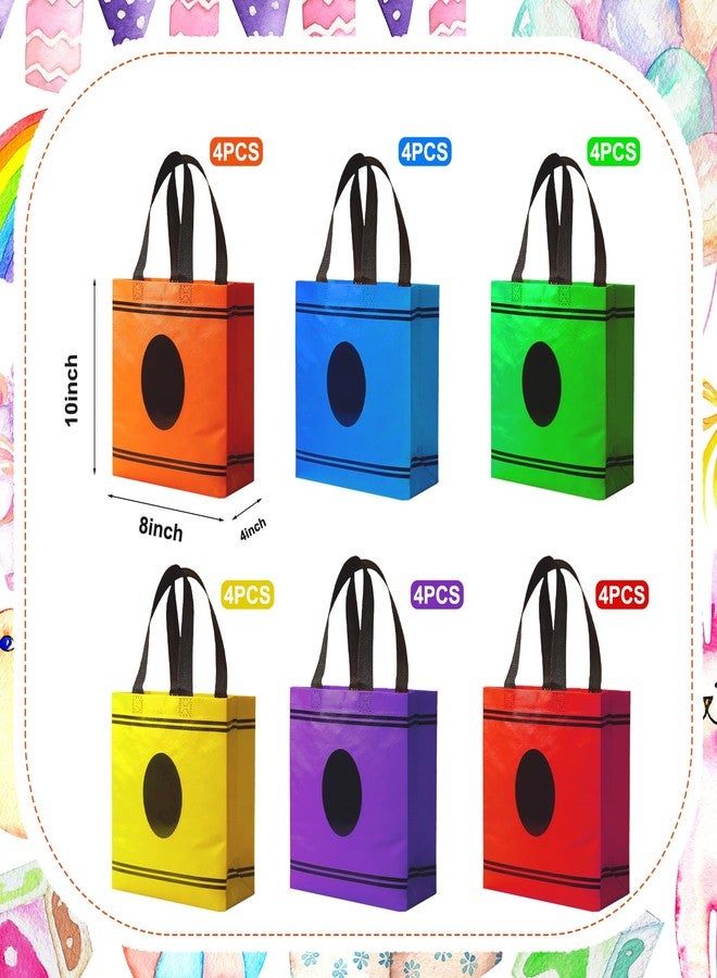 TaoBary 48pcs/24set Back to School Gift Bags Bulk Crayon Goodie Bag with 24 Tissue Crayon Party Favors Teacher Appreciation Gift for Kindergarten Pre-k Back to School Party Supplies - Image 3
