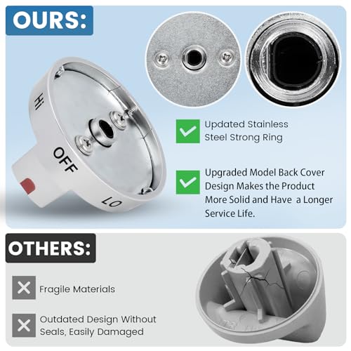 P Polerden NE63T8111SS/AA NE63T8311SS/AA NE63BG8315SSAA Knob, DG94-03500W DG94-03500V Compatible with Samsung Samsung Electric Range knobs Replacements NE63BG8315SS/AA NE63T8751SS/AA DG94-03500 A/Z - Image 5