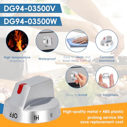 P Polerden NE63T8111SS/AA NE63T8311SS/AA NE63BG8315SSAA Knob, DG94-03500W DG94-03500V Compatible with Samsung Samsung Electric Range knobs Replacements NE63BG8315SS/AA NE63T8751SS/AA DG94-03500 A/Z - Image 3
