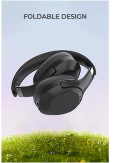 Faster S6 Over-Ear Wireless Headphones with Microphone - Deep Bass Sound, HiFi Stereo Bluetooth Headphones - Noise Reduction, Foldable Design, 30 Hours Playtime, Lightweight Foam Ear Cups - Ideal for Travel, Work, Gaming, and TV (Black)  - Image 3