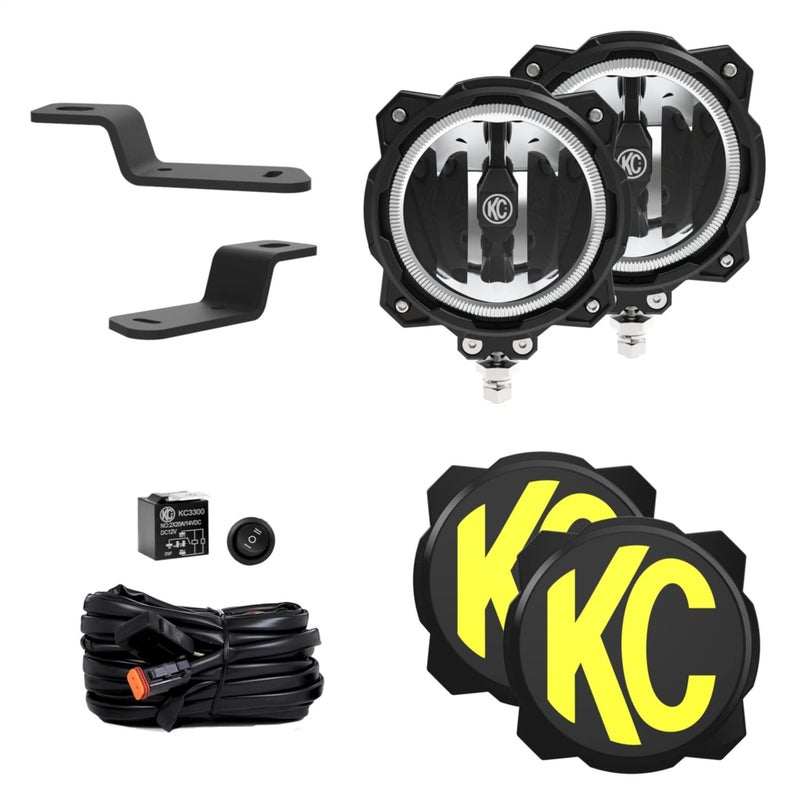 KC HiLiTES 97160 Gravity LED Pro6 Wide402Light System Ditch Light Kits for 21 Ford Bronco