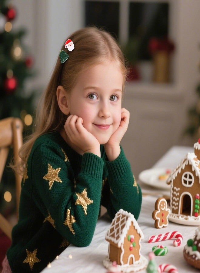 YISSION 12 Pcs Small Christmas Hair Clips Mini Santa Claus Gift Cup Claw Clips Snowman Snowflake Christmas Tree Hair Clip Cute Hair Accessories for Women Girls - Image 5